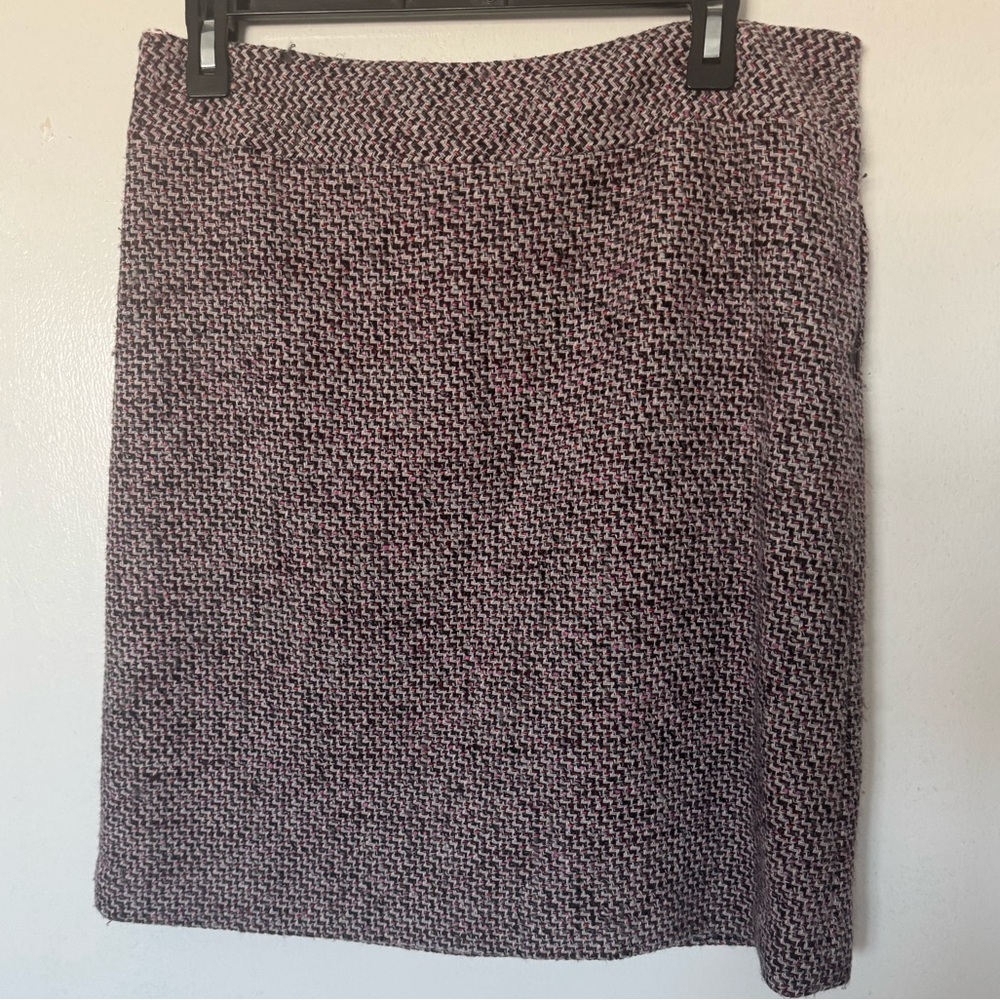 LOFT Plum, Brown, Gray Pencil Skirt Knee-Length Work